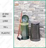 Zsákállvány  Ø 510/380 X 850 ↕ 110 L Műanyag Szürke